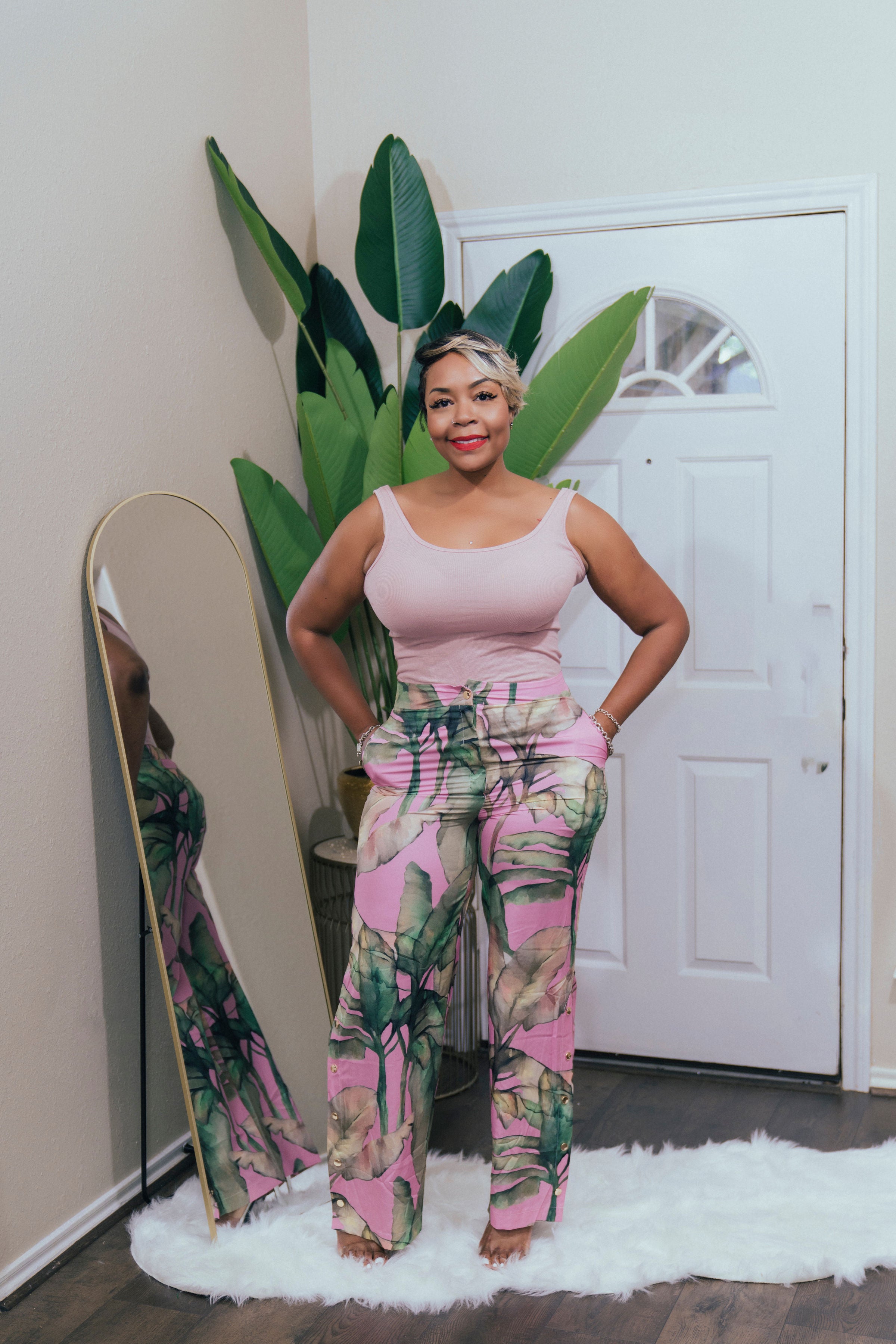 Pink Flora - Slacks