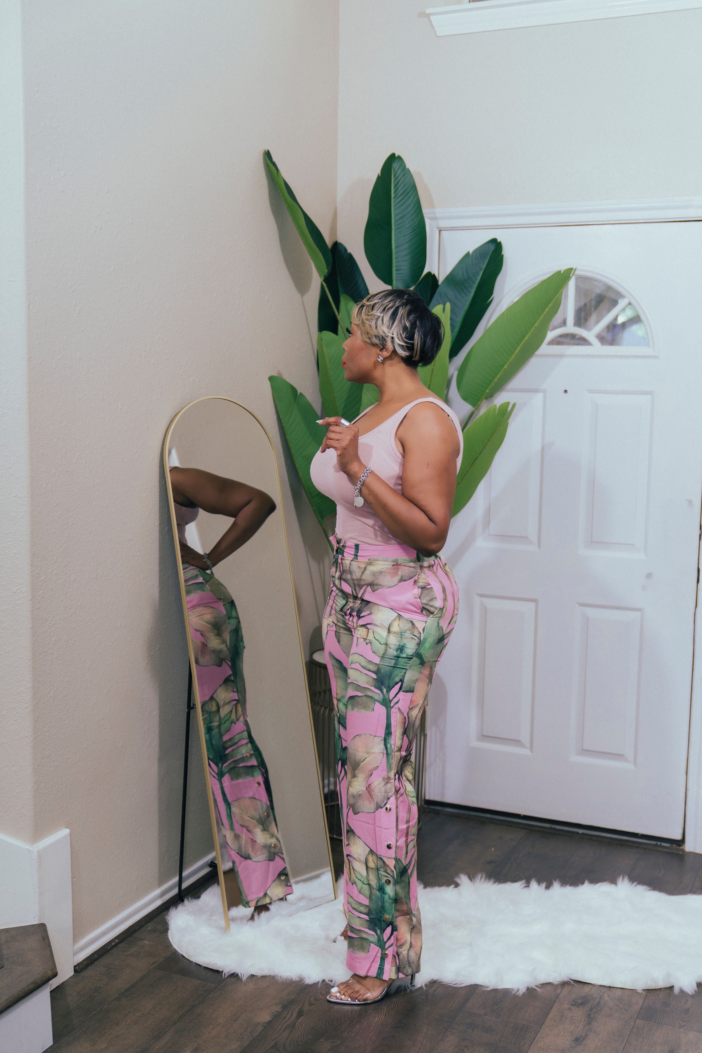 Pink Flora - Slacks