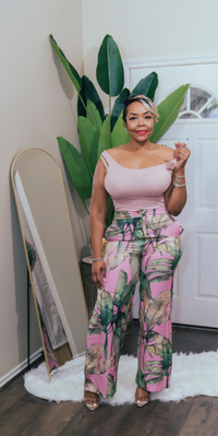 Pink Flora - Slacks