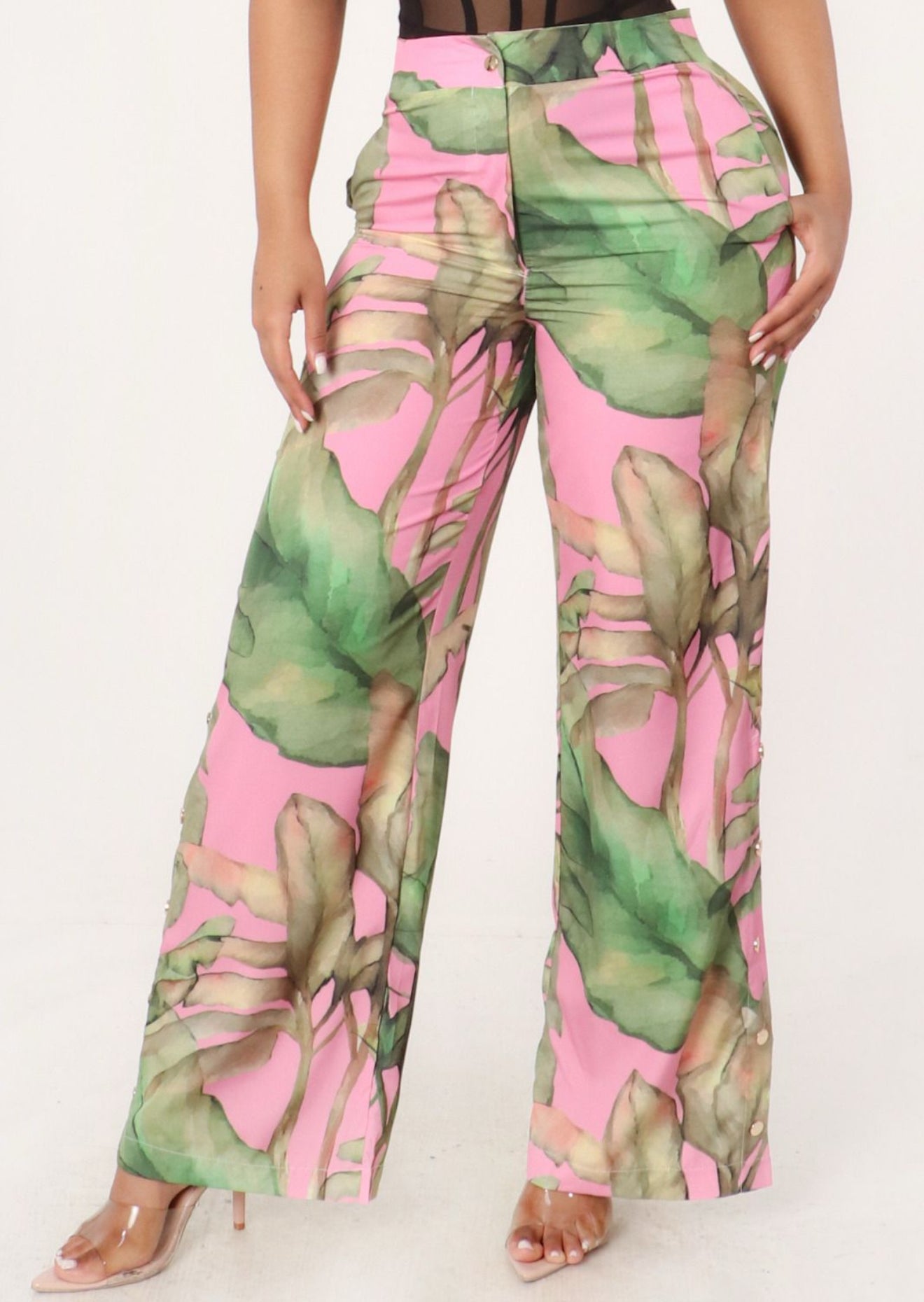Pink Flora - Slacks