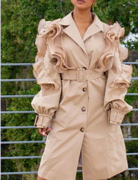 Chic Statement Coat with Dramatic Sleeves