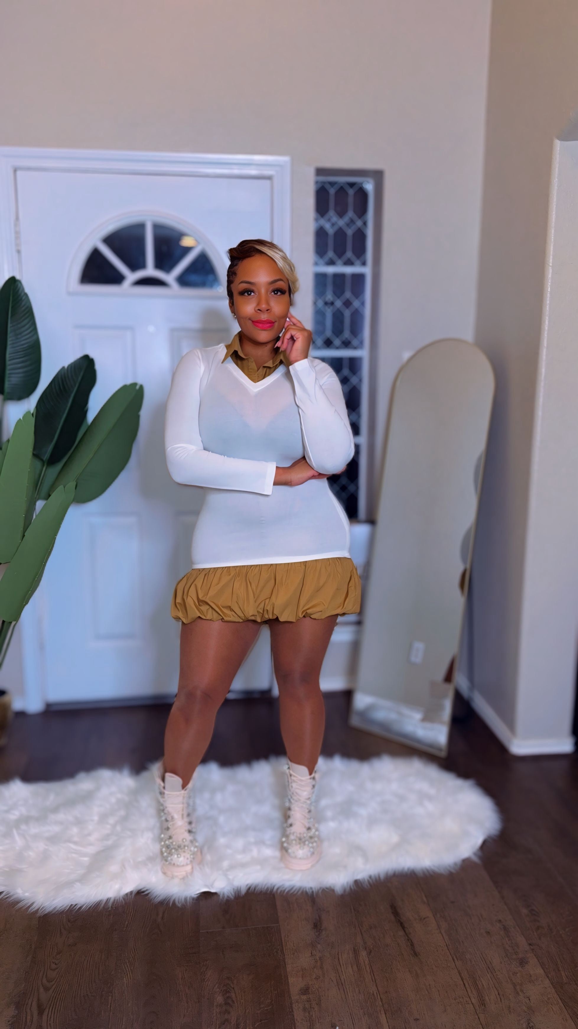 Two-Tone Bubble Hem Mini Dress – The Koko Chèri Collection