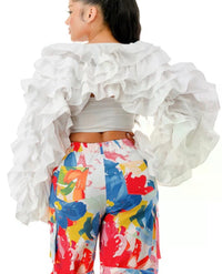 Drama Queen Ruffle Sleeve Fashion Jacket