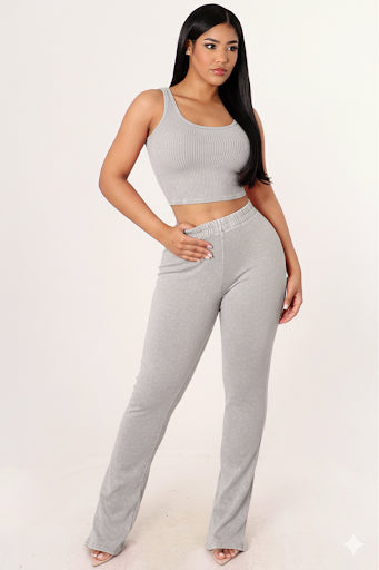 Ribbed Knit Lounge Set