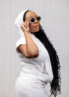 On my Hood Dress - White
