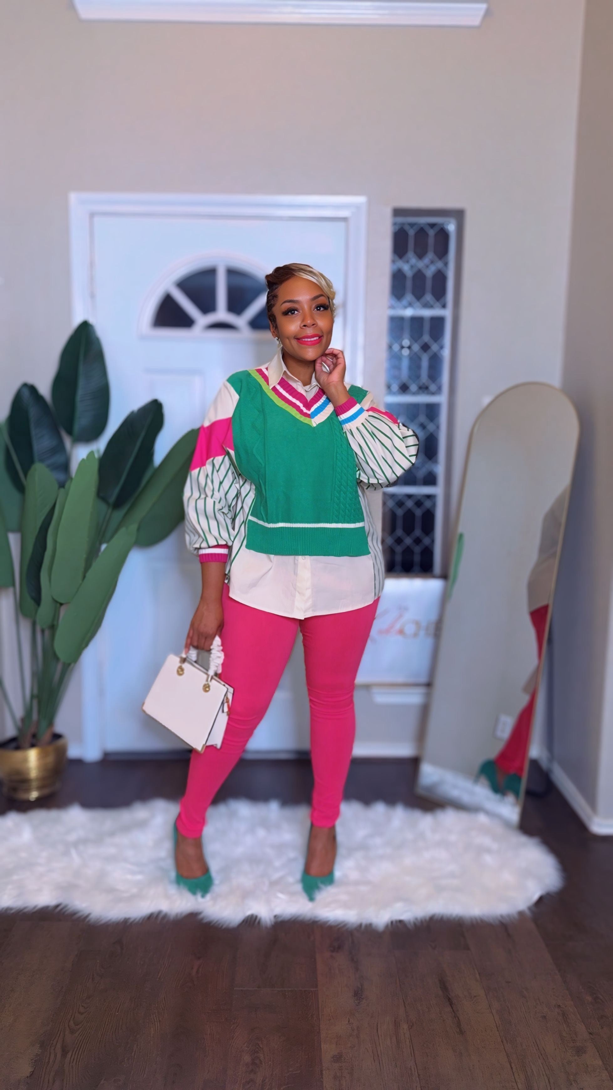 Color Block’n - Sweater Vest w button down