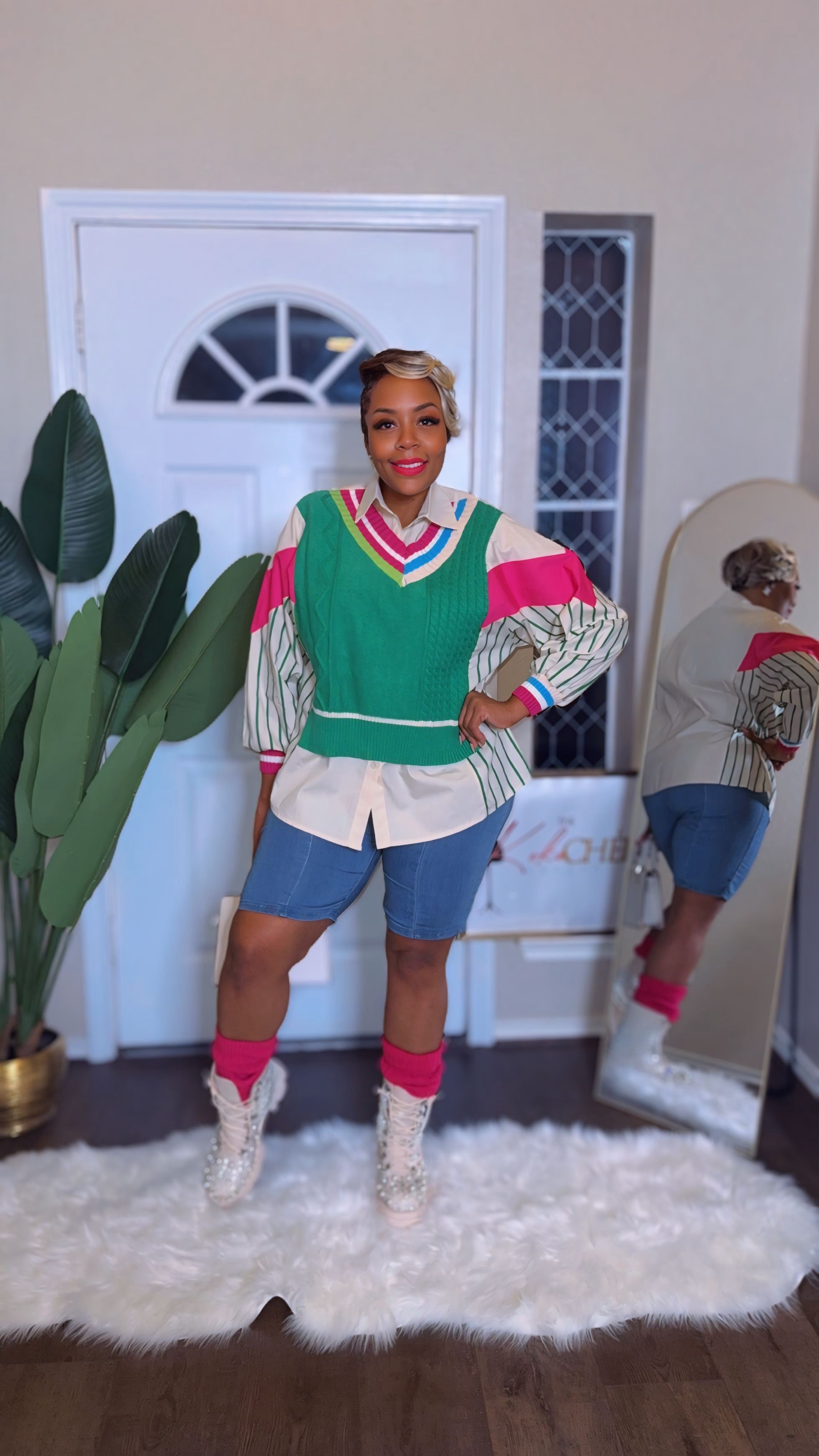 Color Block’n - Sweater Vest w button down