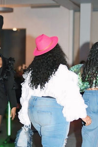 Drama Queen Ruffle Sleeve Fashion Jacket