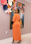 Hour Glass - Wrap Dress (Orange/Coral)