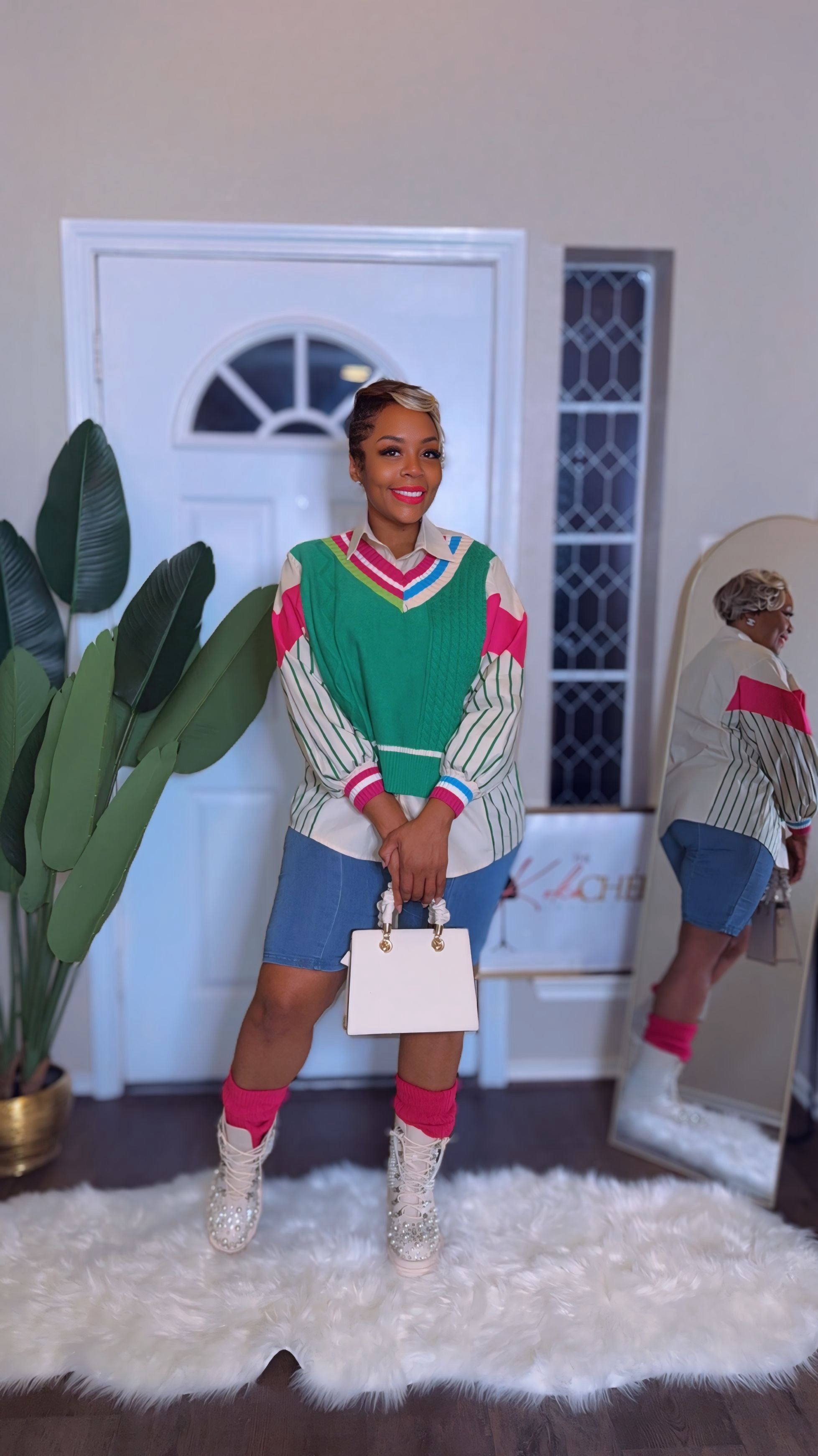 Color Block’n - Sweater Vest w button down